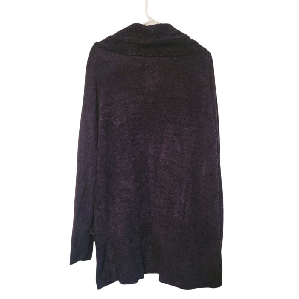 Barefoot Dreams CozyChic Lite Open Front Cardigan Black L/XL Soft Luxe - Picture 3 of 8